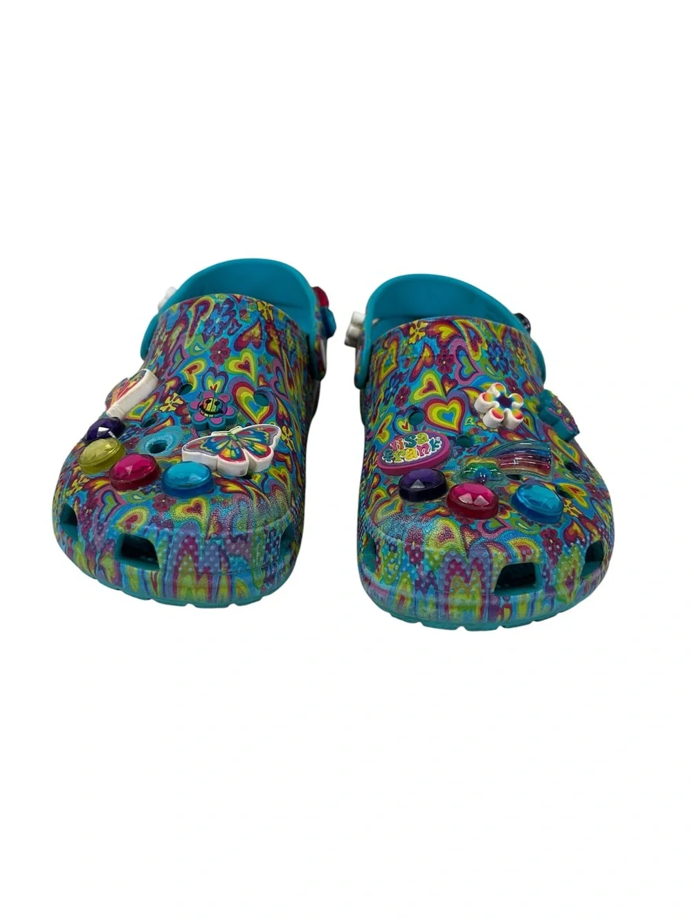 Crocs x Lisa Frank Classic Clog Kids J1 Rainbow Psychedelic Jibbitz 2022